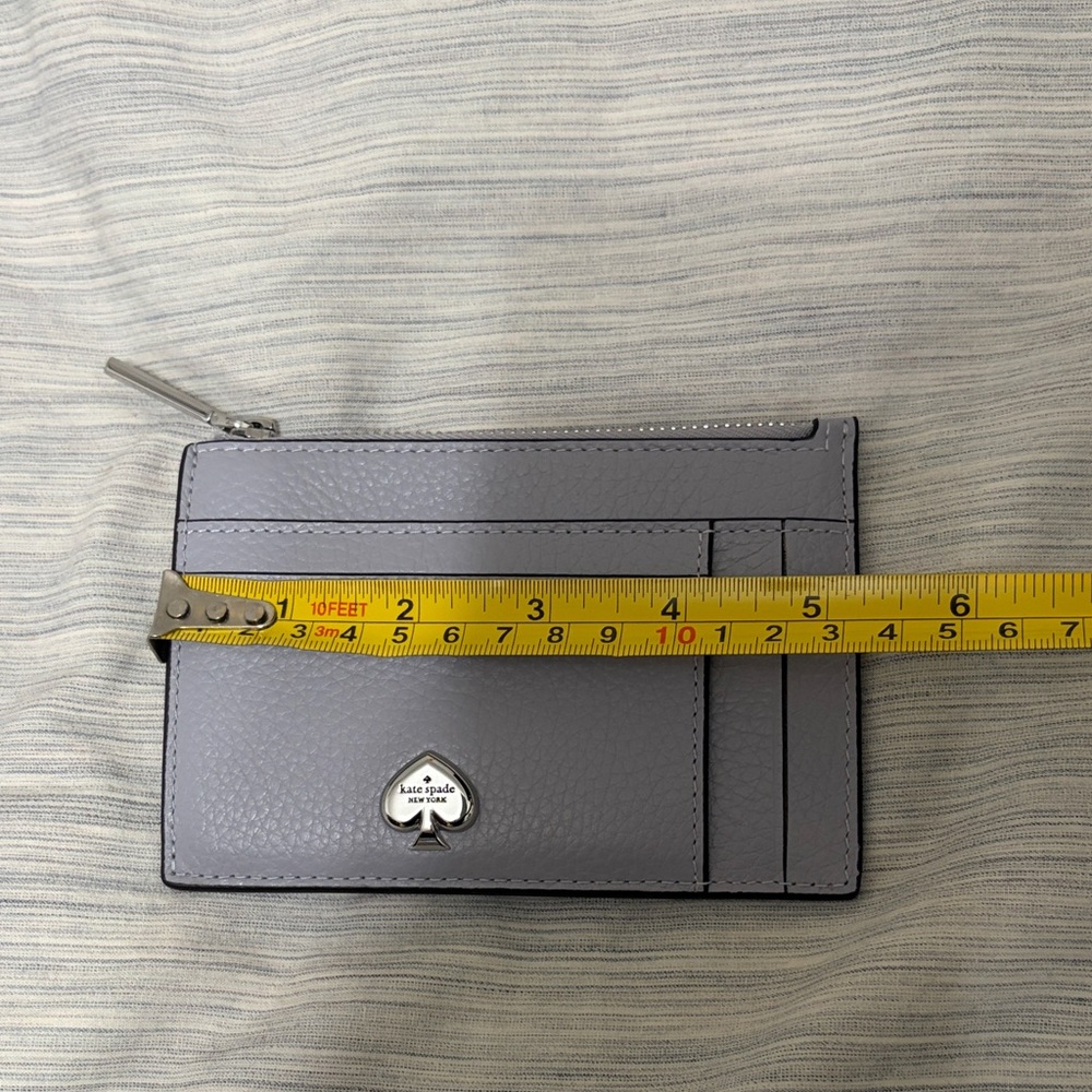 kate spade Card & Key Holder with Silver Spade Hardware - Picture 3 of 7